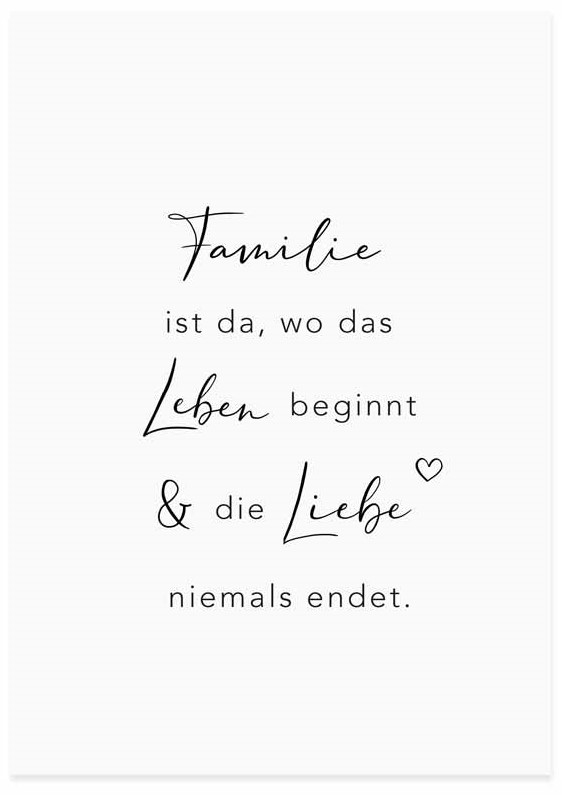 Spruchkarte "Familie ist"