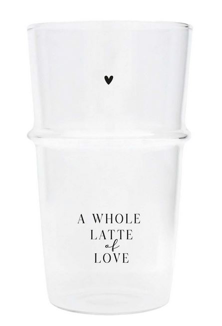 Glas "A whole latte of love"