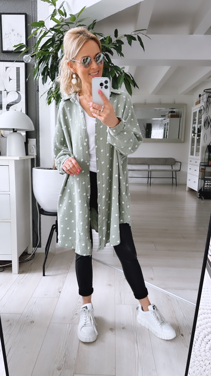 Musselinbluse "Heeerzel"