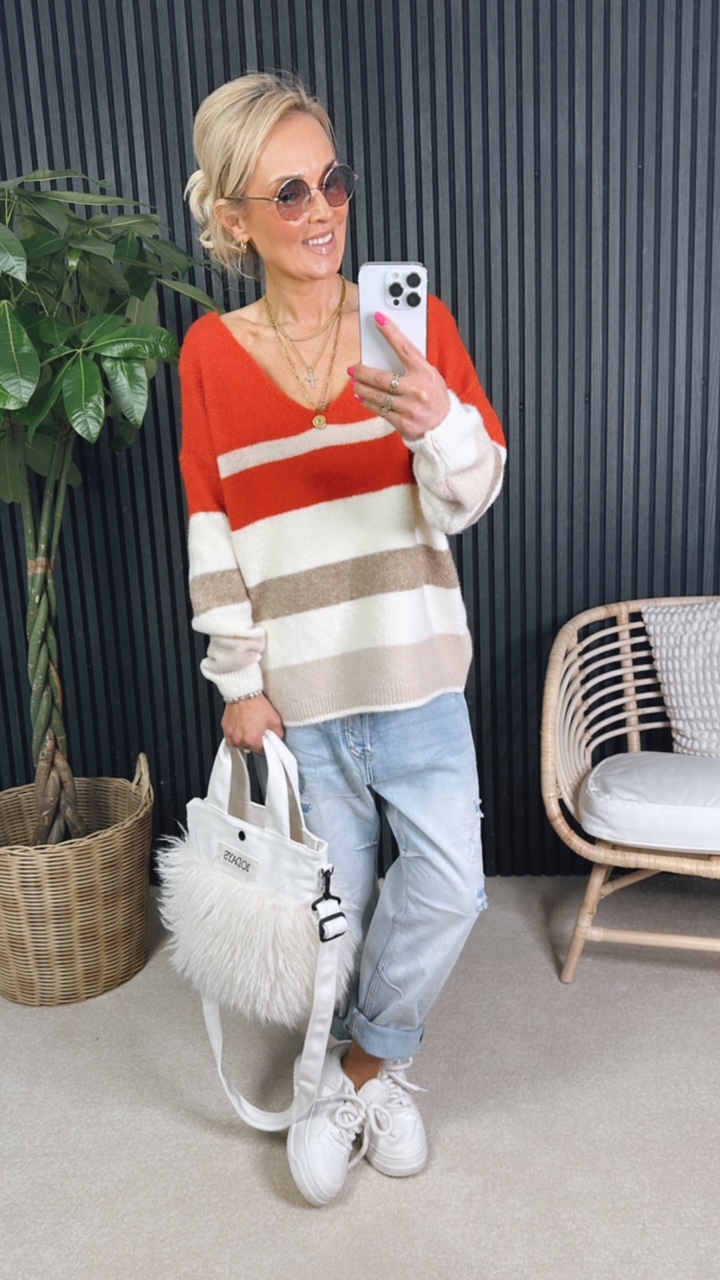 Pullover "Red Lineee"