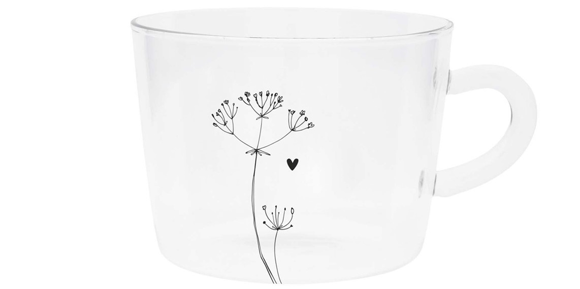 Teetasse "Blumen & Herz"