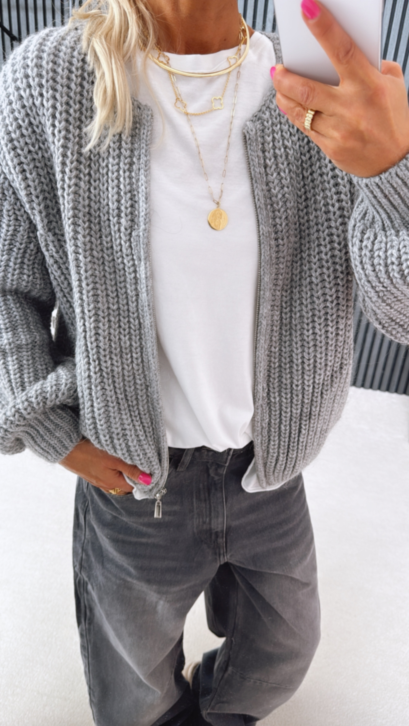 Cardigan "Strick mit Reißverschluss"