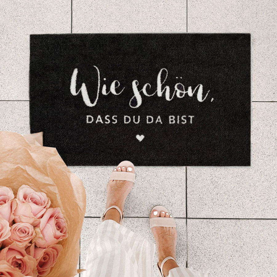 Fußmatte "Wie schön, dass du da bist" Fußmatte "Wie schön, dass du da bist"