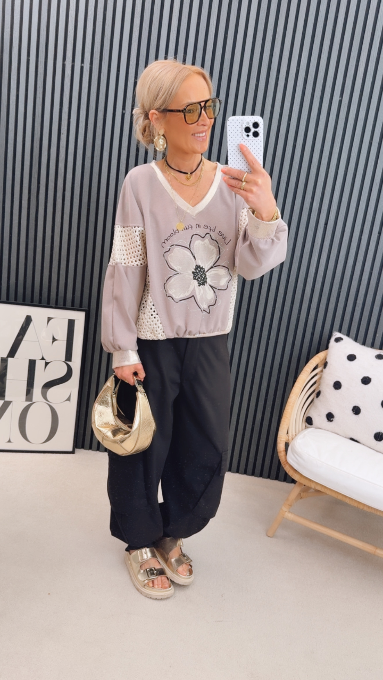 Pullover "Live life in full bloom"