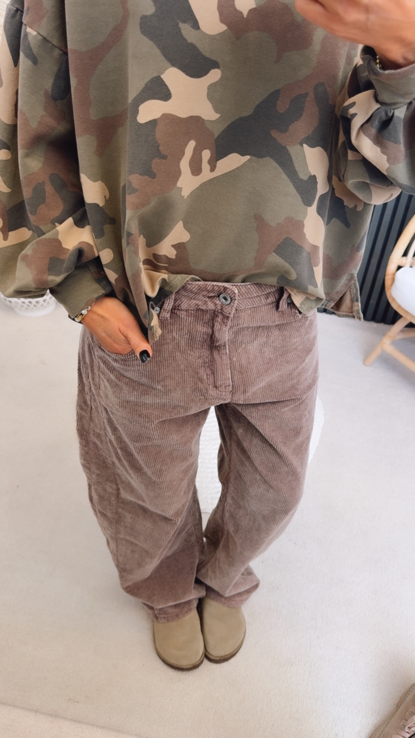 Hose "Cordhose Stonewashed"