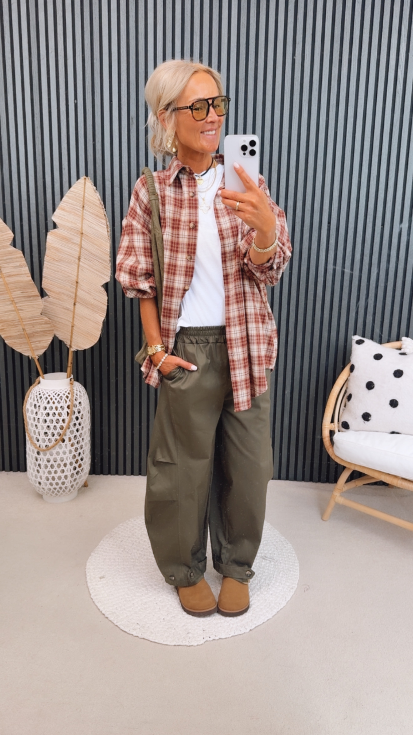 Flanell Hemd "Autumn La vie est belle"
