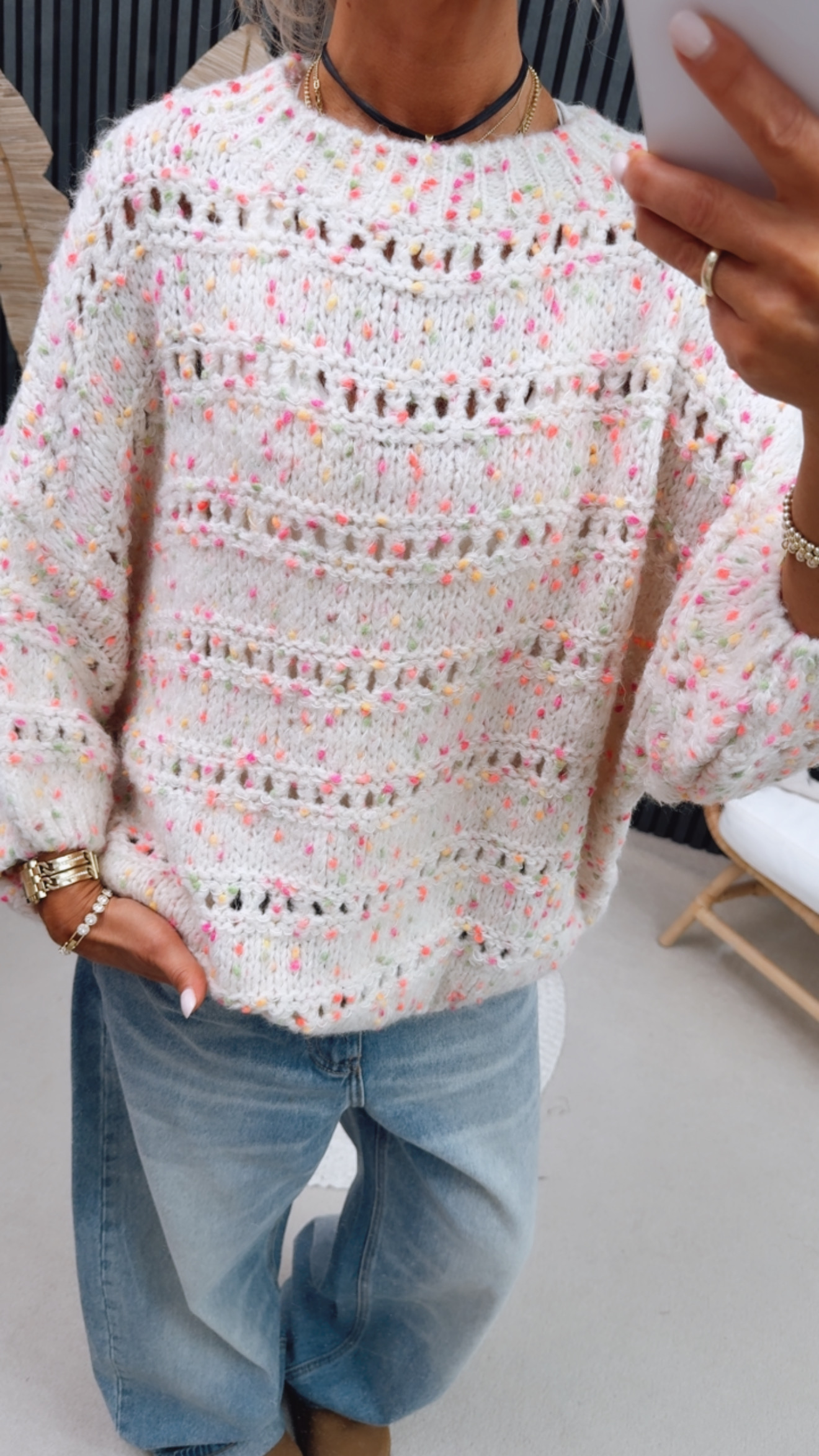Strickpulli "Strick And Dots"